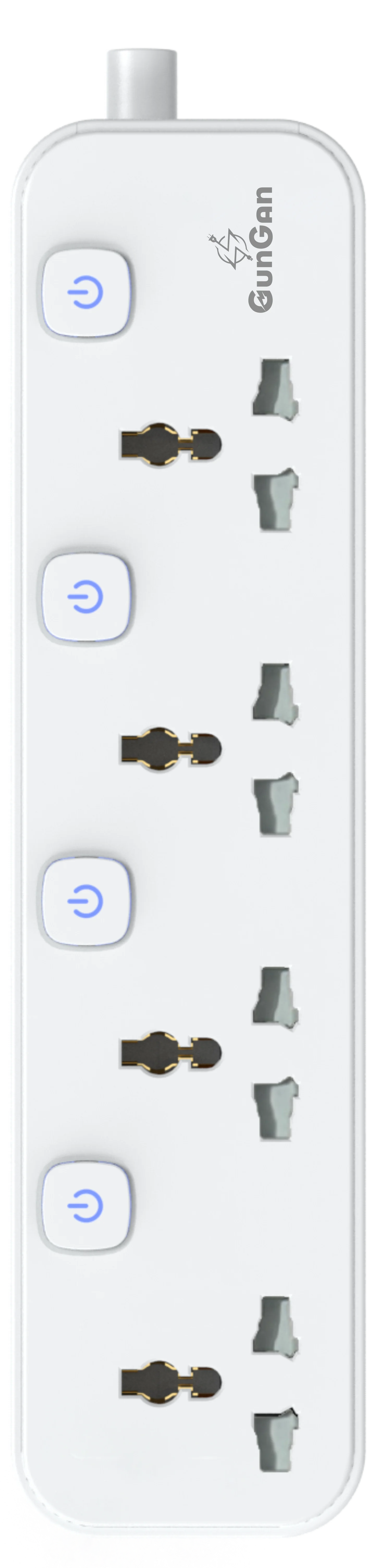 GunGaN Classique Power Strip | 4+4 AC Individual Switches
