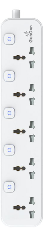 GunGaN Classique Power Strip | 5+5 AC Individual Switches