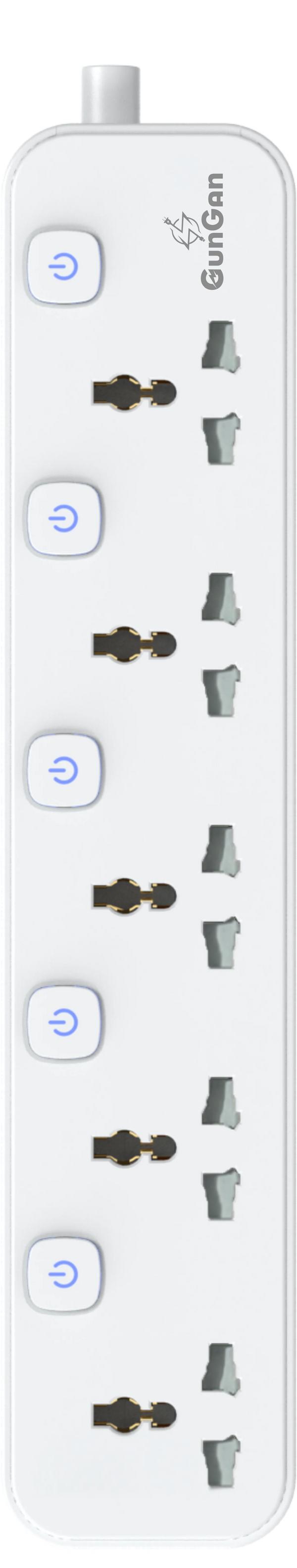 GunGaN Classique Power Strip | 5+5 AC Individual Switches