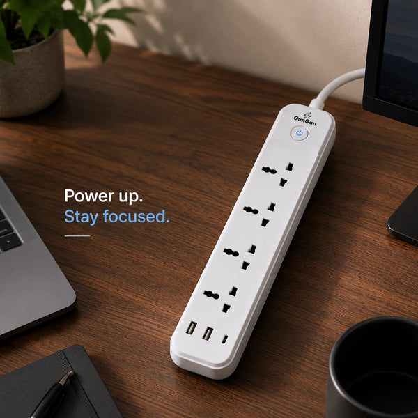GunGaN Prime 4 AC + 3 USB — Power Up, Stay Focused